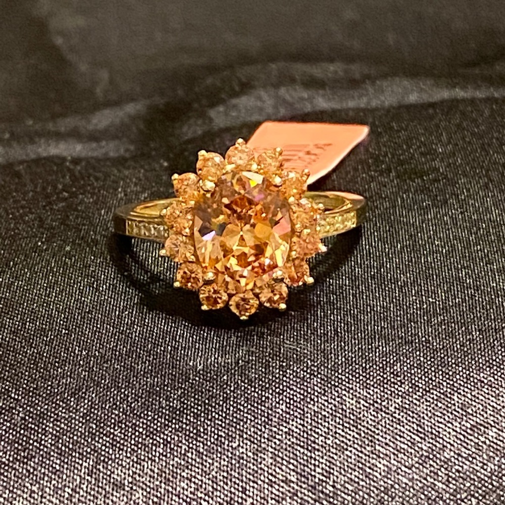 Simulated Champagne Sapphire Ring
